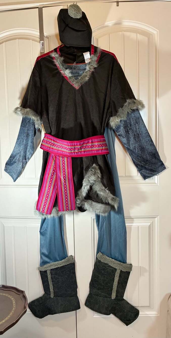 Disney Frozen Kristoff Costume Size L/G (40-42) Adult Deluxe Outfit
